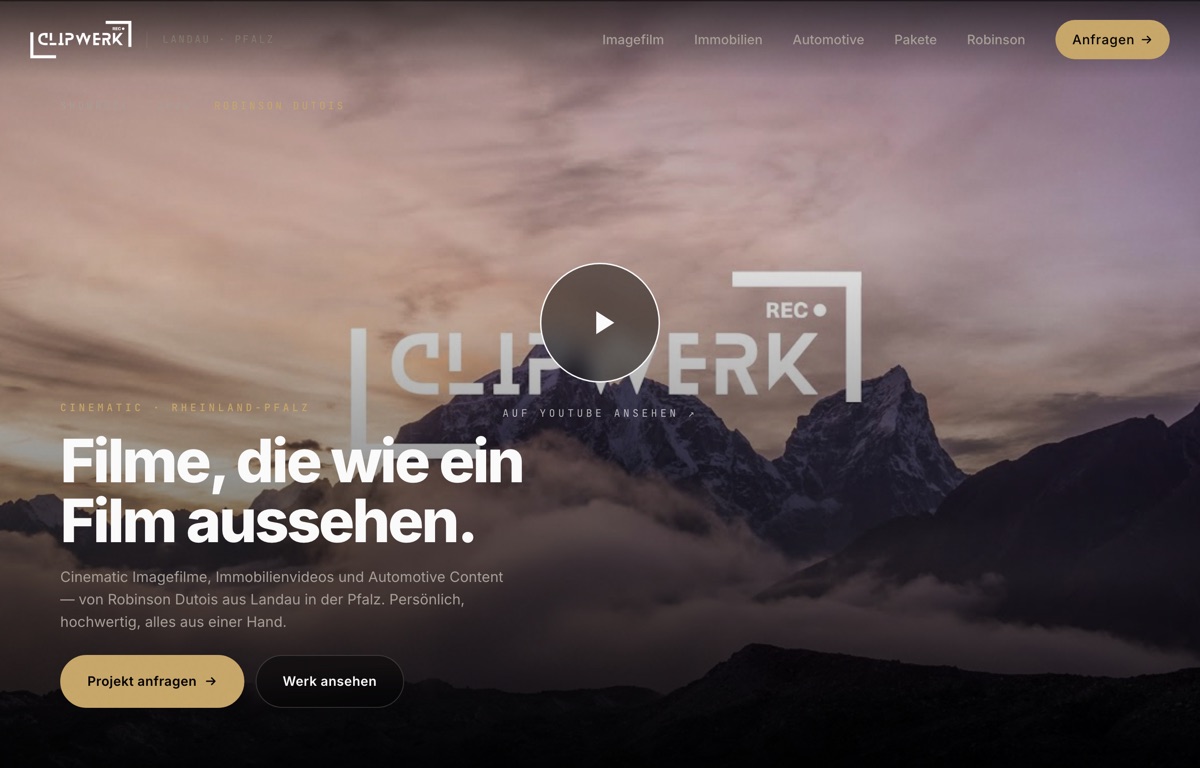 Website-Referenz Clipwerk: Videoproduktion aus Landau